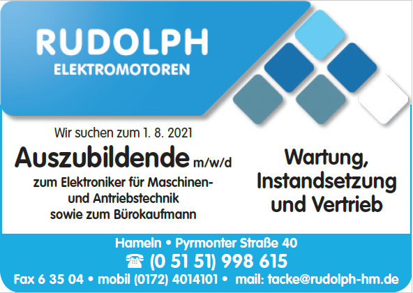 Rudolph Elektromotoren in Hameln: Stellenangebot